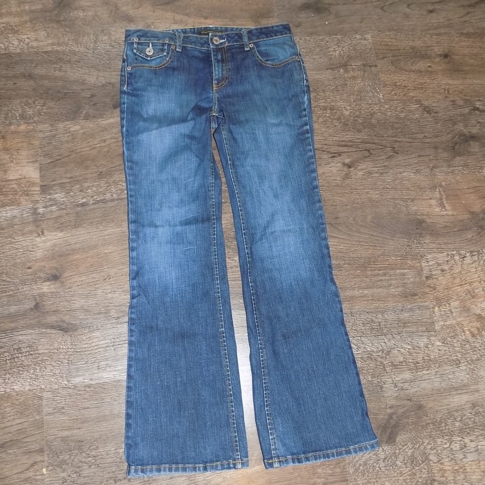 Banana Republic Bootcut Jeans Womens 6 Blue Flap Pocket Denim